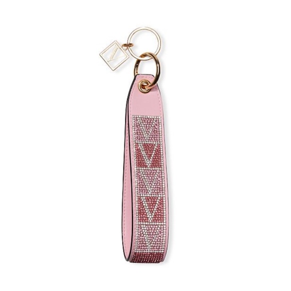 NEW Victoria’s Secret Rhinestone Wristlet Strap Pink - Picture 1 of 1